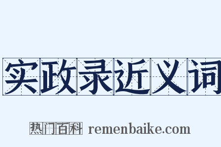 实政录近义词是什么意思的图片